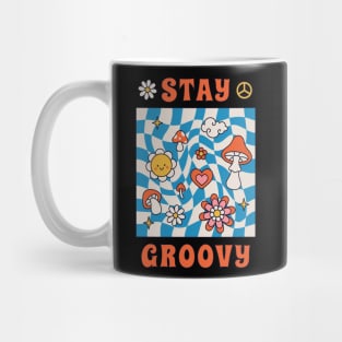 Stay groovy retro vintage 70s 80s aesthetic Mug